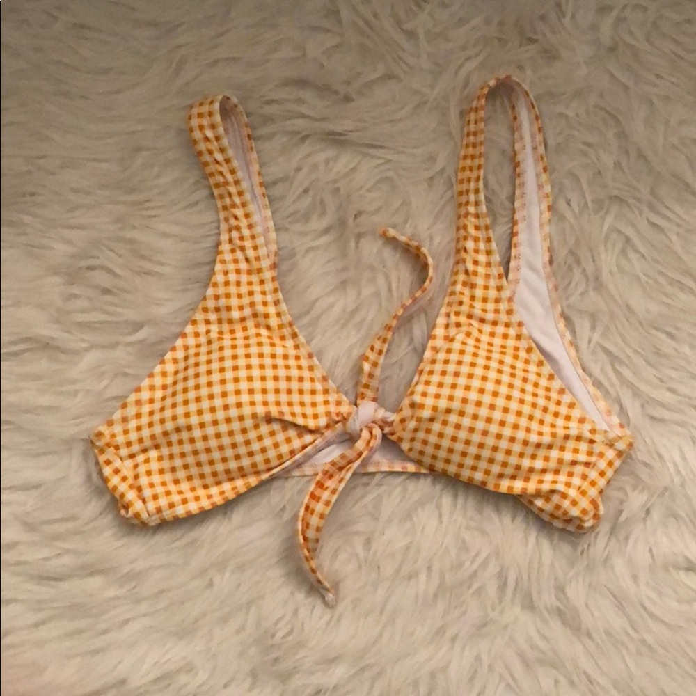 Yellow Gingham Bathing Suit